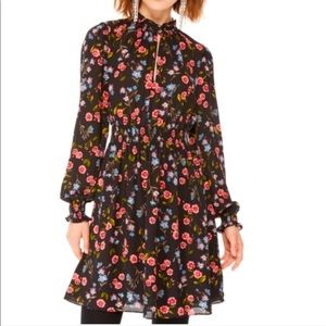LIKE NEW Kate Spade Floral Long Sleeve Dress Smocked Waist size Medium